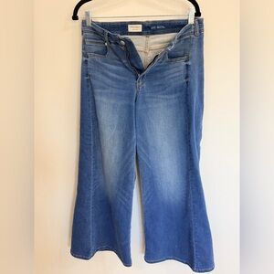 Pilcro Anthropologie Flare Jeans Size 26 High Rise Wide Leg Denim